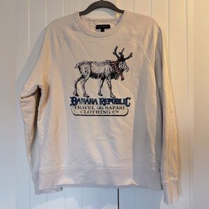 Banana Republic sweatshirt, cozy, fun, great quality. Mint condition. Size L